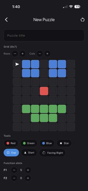 Puzzle editor screenshot